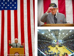 Ed Harrell, survivor of the worst Naval disaster in US History, gives his testimony during Veteran’s Day event Ed Harrell, survivor of the worst Naval disaster in US History, gives his testimony during Veteran’s Day event