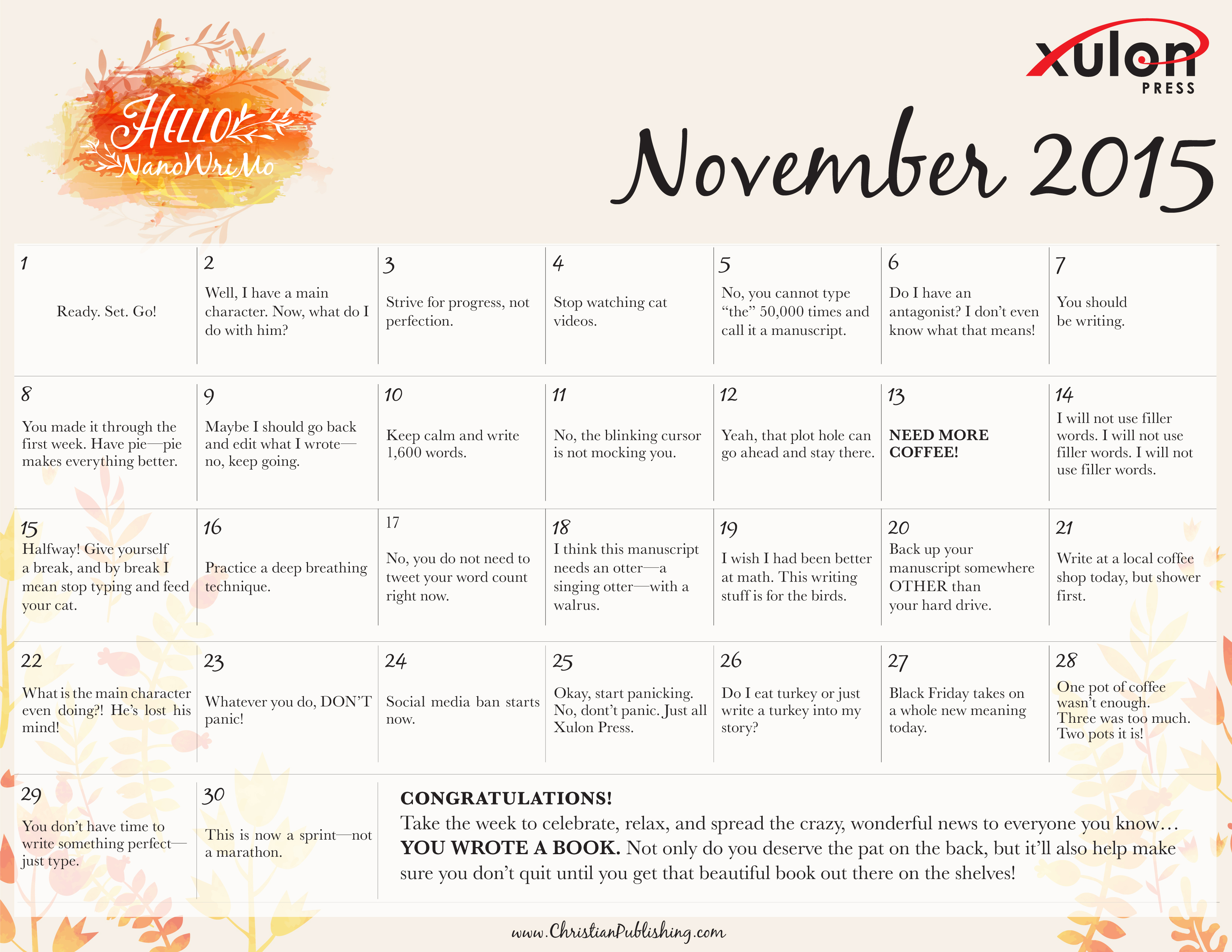 Nanowrimo 2022 Calendar Nanowrimo - Here's How To Write Your Book In 30 Days