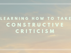Learning How to Take Constructive Criticism Learning How to Take Constructive Criticism