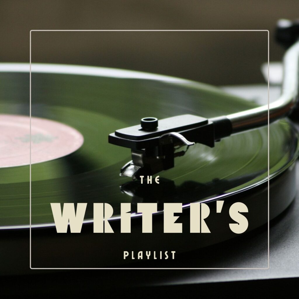 Image has a record on a record player and text reads "The Writer's Playlist;" introducing Xulon Press Spotify playlists.